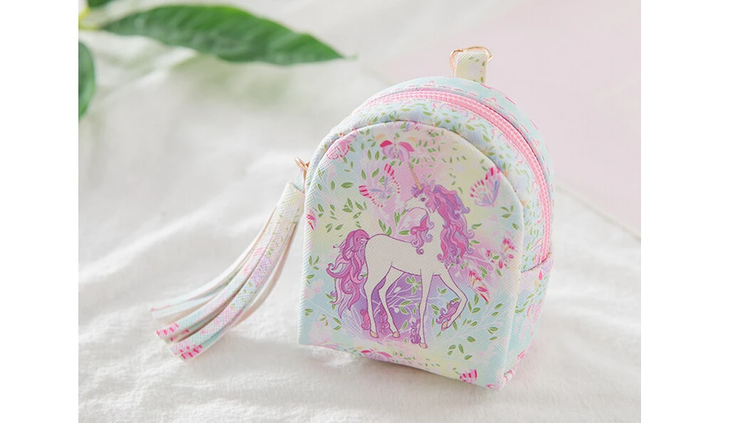 pink B Детские женские кошельки с рисунками, школьные сумки на плечо, сумки для хранения, сумки с цифровой печатью, с кисточками, кошелек для монет, ключи, органайзер для путешествий - Цвет: pink B