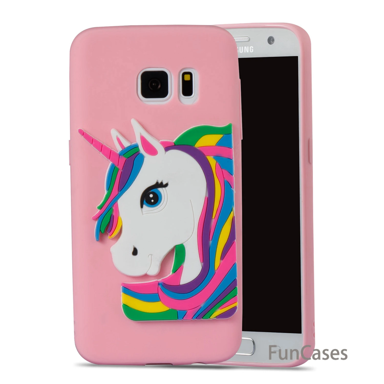 Cute Unicorn Case sFor Cellular Samsung S7 Soft Silicone Phone Cove Floral Back Cover Galaxy Pouzdra Ultra | Мобильные телефоны и