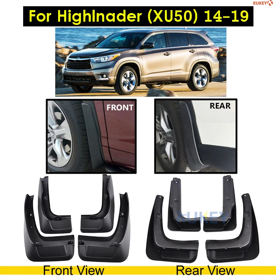 14-18 Highlander Автомобильные Брызговики для Toyota C-HR CHR RAV4 Highlander Venza Sienna Verso Alphard передние и задние брызговики Брызговики - Цвет: 14-18 Highlander