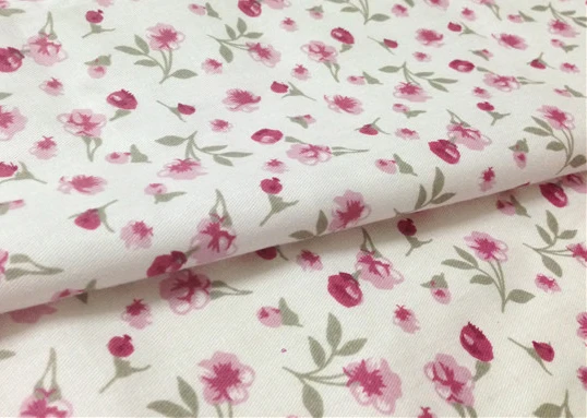 ZY DIY Pretty 50x160 см большая и маленькая фиолетовая Цветущая хлопковая ткань с