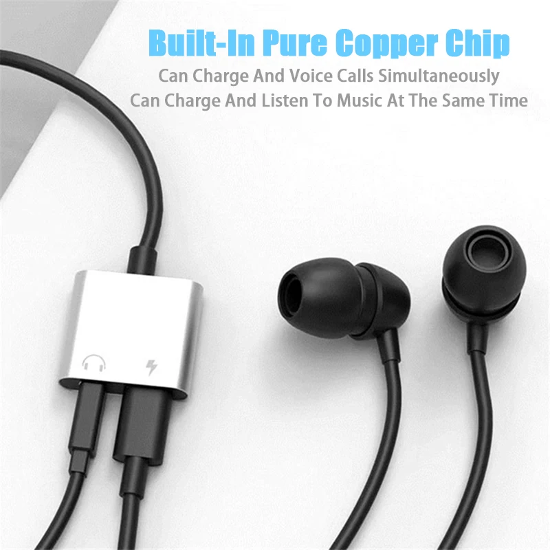 Адаптер типа C для наушников 3 5 мм Aux Audio Samsung S10 Huawei P30 Pro Play Music And Charge Adapter Xiaomi 8
