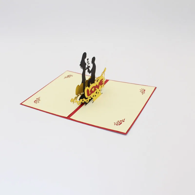 3D лазерная вырезка ручной работы День Святого Валентина предложение показать