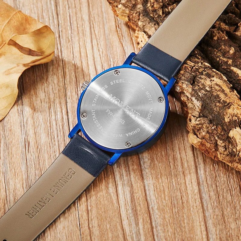 Fashion Wooden Couple Wrist Watch Unique Blue Leather Elegant Clock Lover Wood Original Watches For Women Men Best Gifts | Наручные часы