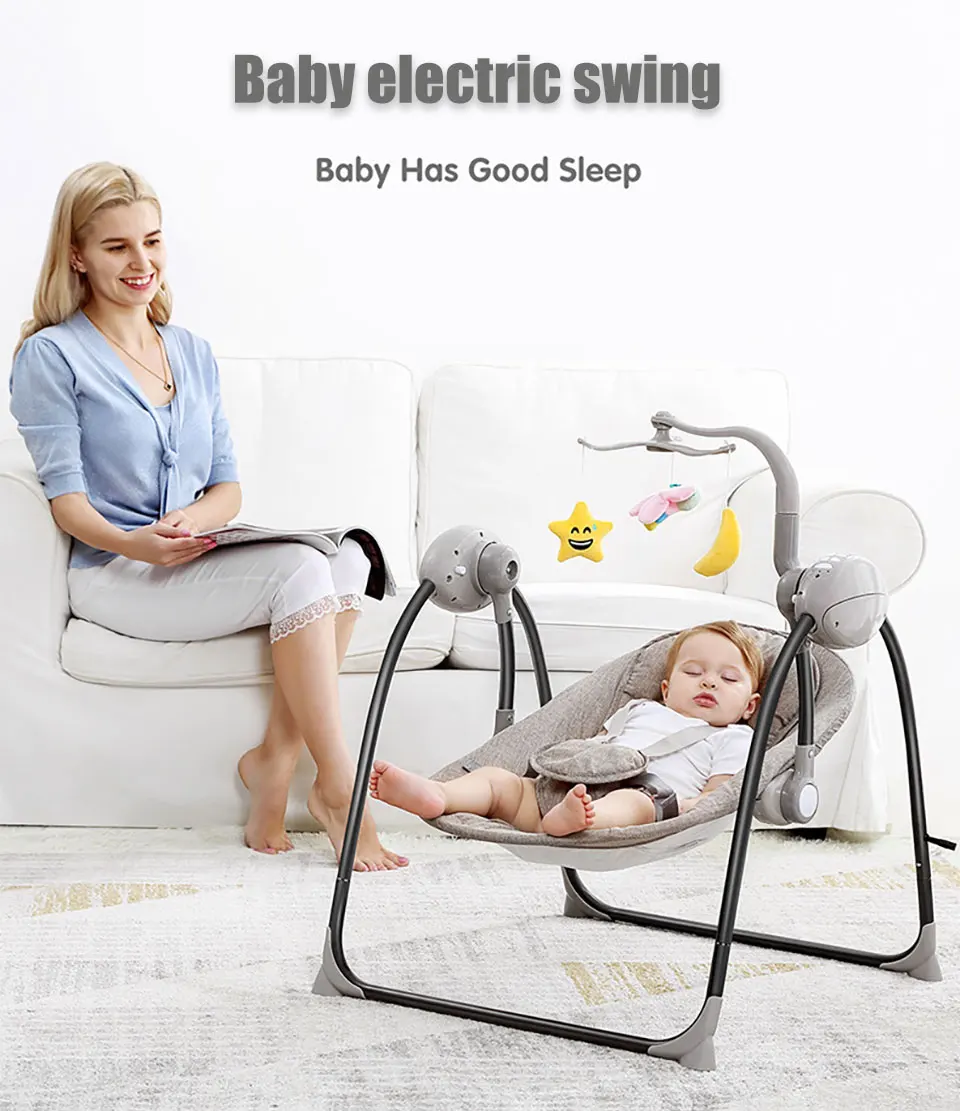 Детское кресло-качалка IMBABY, детские качели, электрическая детская колыбель с пультом дистанционного управления, кресло-качалка для новорожденных, кресло-качалка