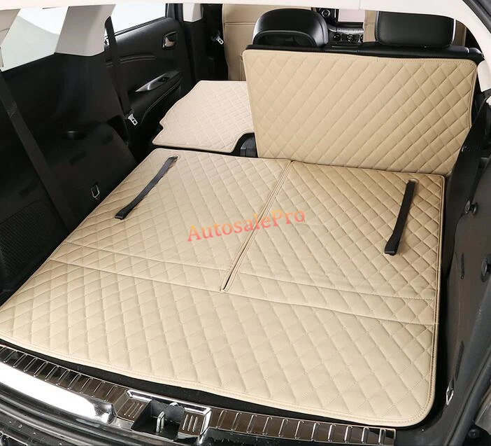 Pu кожаный задний люк багажника КОВРИК КОВРЫ протектор накладка чехол для Dodge Journey 7 мест 2013