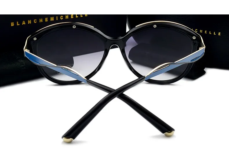 Поляризационные солнцезащитные очки Blanche Michel Cat eye, женские солнцезащитные очки в розовой оправе, брендовые дизайнерские женские очки с коробкой