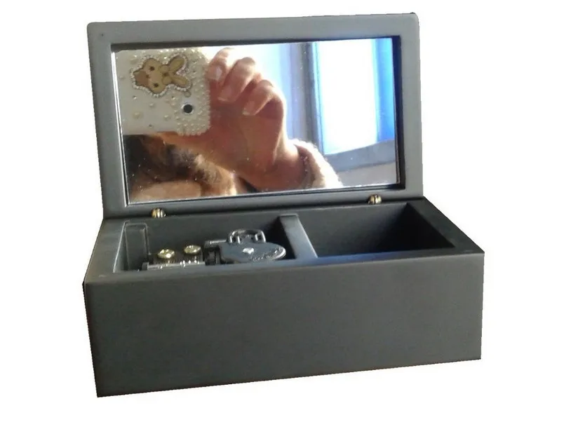 Laxury 18 Note ветряная Деревянная Музыкальная Коробка с зеркалом Лилия из Elfen