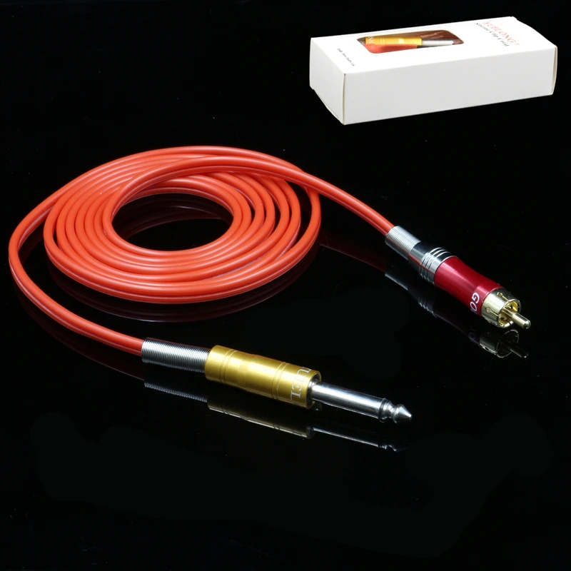 

Высококачественный зажим для татуировки RCA, оранжевая лампа для татуировки, шнур питания, шнур для тату-машины, бесплатная доставка