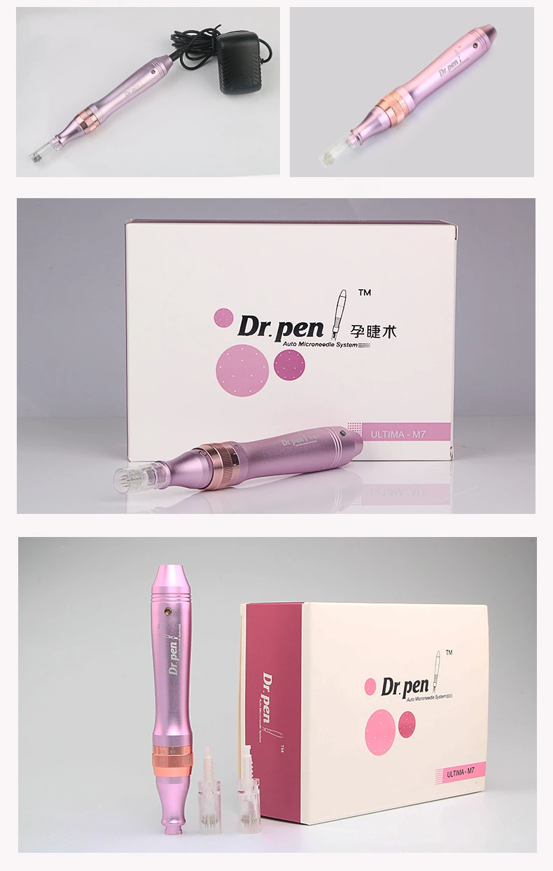 Проводная электрическая ручка Dr. pen M7-C, автоматическая Дерма ручка, игольчатые картриджи, макияж, тату, наконечники для Ultima, электрическая микроигла, терапия