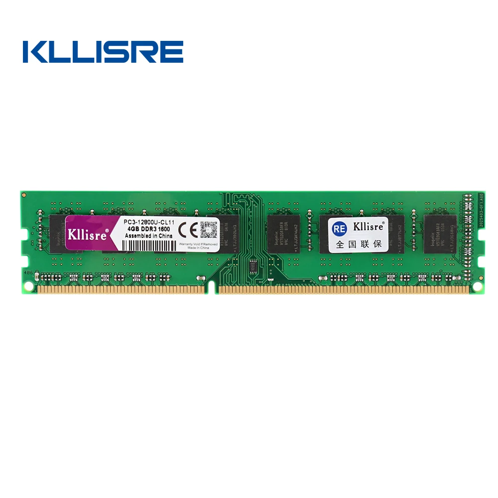 Kllisre ddr3 4 Гб 1600 МГц памяти 240 контакты только для настольных компьютеров AMD разъем