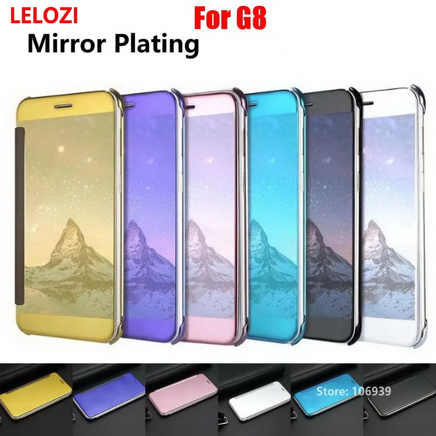 Lelozi покрытие Clear View Жесткий PC тонкий раскладной Filp книга зеркало miror мобильному