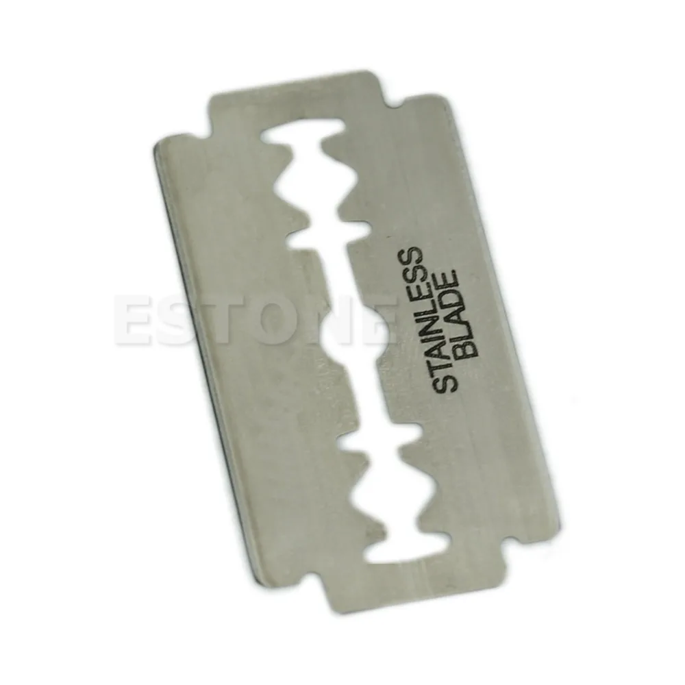 10 шт. Бритва для стрижки волос тонкий нож бритья острые двойные лезвия из