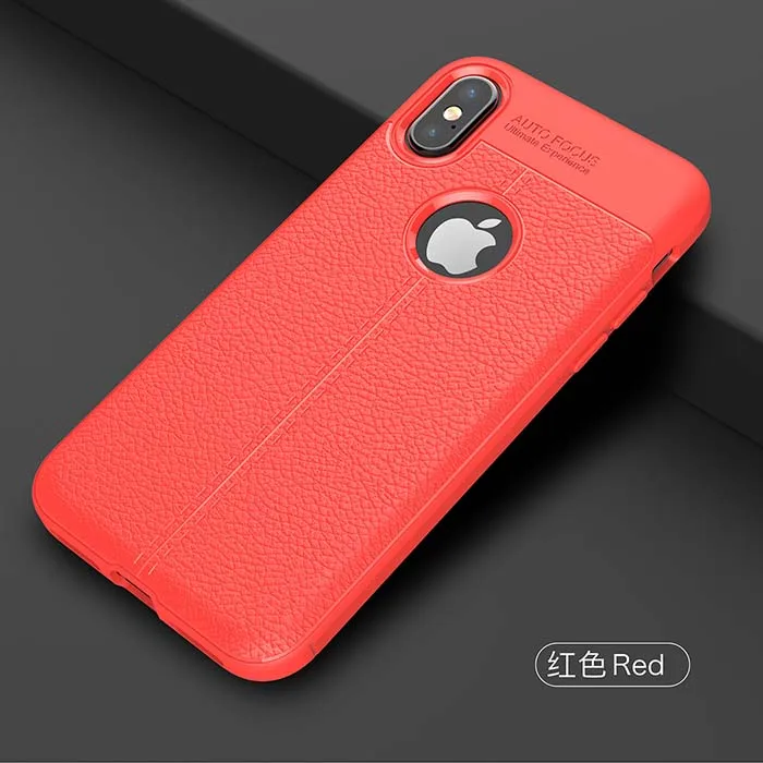 Кожаный чехол из ТПУ с автофокусом для iPhone 7, мягкий силиконовый чехол для iPhone XS, Xs, Max, 5, 5S, SE, 6, 6s, 7, 8 Plus, Роскошный чехол на заднюю панель