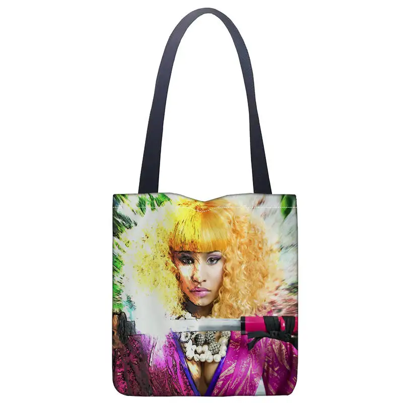 Изготовленная на заказ Сумка тоут Nicki Minaj женские тканевые сумки экологически