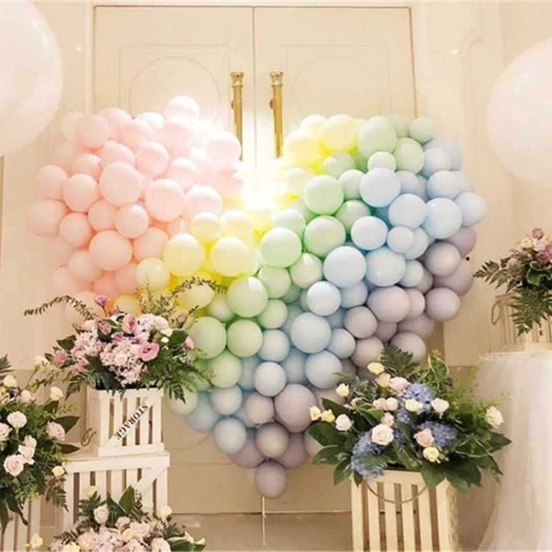 200 шт 5 дюймов/10 дюймов/12 дюймов Macaroon круглые плотные воздушные шары вечерние
