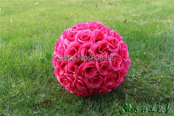 4pcs 23cm Diameter Kissing Balls Rose Flowers Ball for Wedding Party Suppermarket Floral Decoration 7 Colors | Дом и сад