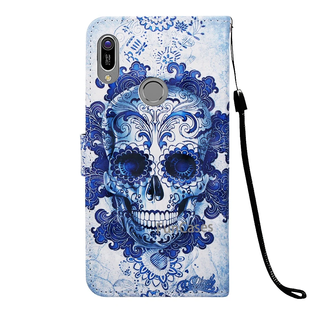Для huawei Y6 2019 чехол флип чехол-портмоне из кожи силикона для prime Y MRD-LX1 MRD-LX1F |