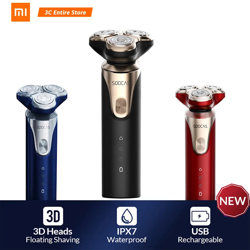 Xiaomi Mijia SOOCAS S3 электробритва для мужчин перезаряжаемая моющаяся электробритва s бритва Водонепроницаемая бритва Xiaomi