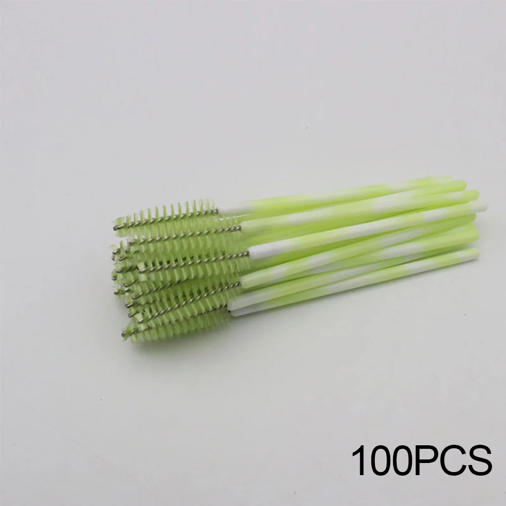100pcs G 50/100 шт одноразовые палочки Masacara аппликатор для ресниц кисти Нейлоновые цветные профессиональные инструменты для макияжа - Handle Color: 100pcs G