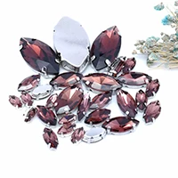 Wine red Конский глаз смешанный размер 21 разных цветов Стекло шитье супер качество плоские стеклянные кристаллы стразы, diy/одежда 30 шт 8 размеров - Цвет: Wine red