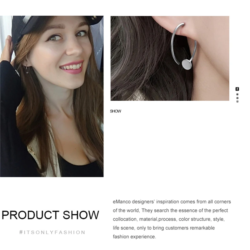 BOAKO Classic Round Silver Hoop Earrings 925 Sterling Circle for Women Earings Piercings Jewellery brincos | Украшения и