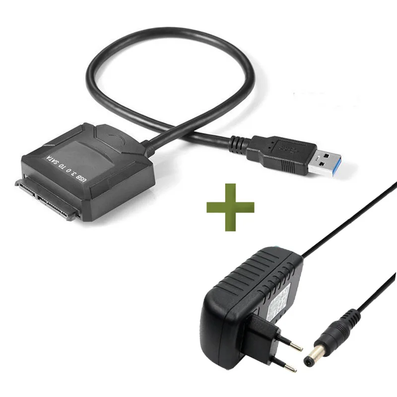 1m Sata Cable Adapter 2.5&quot 3.5 inch HDD Hard Disk Drive for SSD hard drive USB 3.0 to Converter EU/US/UK plug |