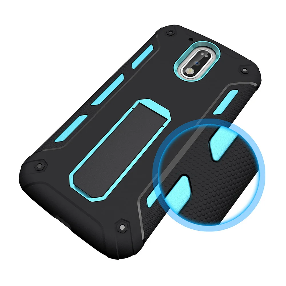 Для Motorola сучок G4 Plus защитник Панцири Прочный Heavy Duty амортизирующие Стенд крышка