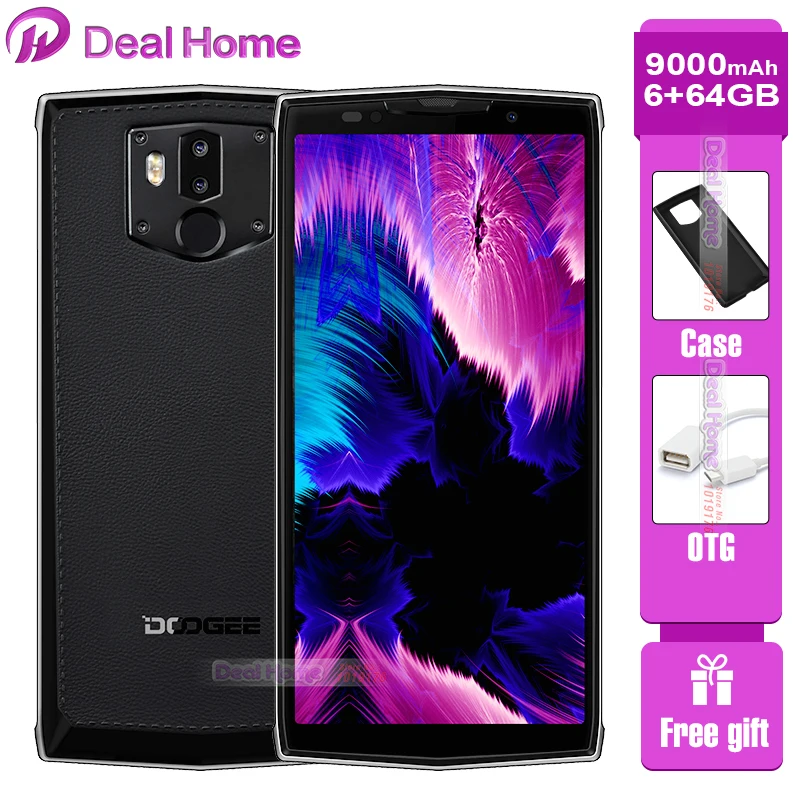 DOOGEE BL9000 смартфон 6 ГБ 64 Гб Helio P23 Восьмиядерный 5V5A флэш-зарядка 9000 мАч Беспроводная зарядка 5,9" FHD+ Android 8,1