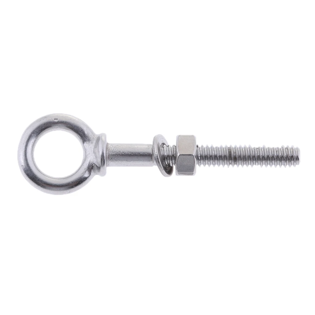 304 Stainless Steel Long Lifting Eye Bolt with Nut and Washer Marine Hardware M4 x 40mm Dropshipping | Автомобили и мотоциклы