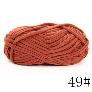 49 Jingxing, Шанхай smb шерстяная фабрика OEKO TEX качество, 10X100 г Упаковка, ручная футболка пряжа 2 см лента Спагетти пряжа - Цвет: 49