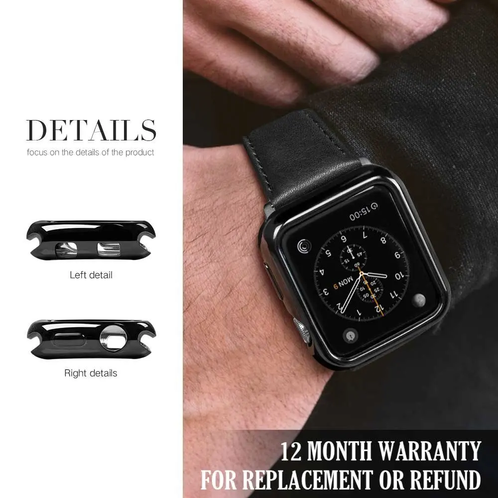ТПУ бампер для Apple Watch 5 4 чехол 44 мм 40 мм iWatch Группа 42 мм 38 мм защитный чехол для экрана Apple watch 3 2 42/38 аксессуары