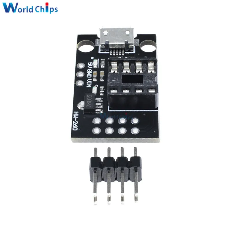 Макетная программная плата для ATtiny13A/ATtiny25/ATtiny45/ATtiny85 Micro USB ATiny | Электронные