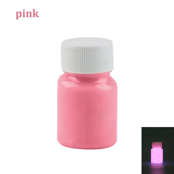 pink 1 шт., 20 г светится в темноте, светится, сделай сам, яркий пигмент, праздничное украшение, вечерние краски для макияжа лица, флуоресцентные - Цвет: pink
