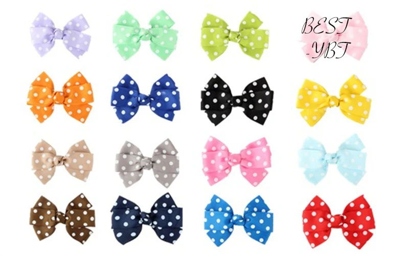 Полька корсажная лента в горошек для волос аксессуары девочек с зажимом