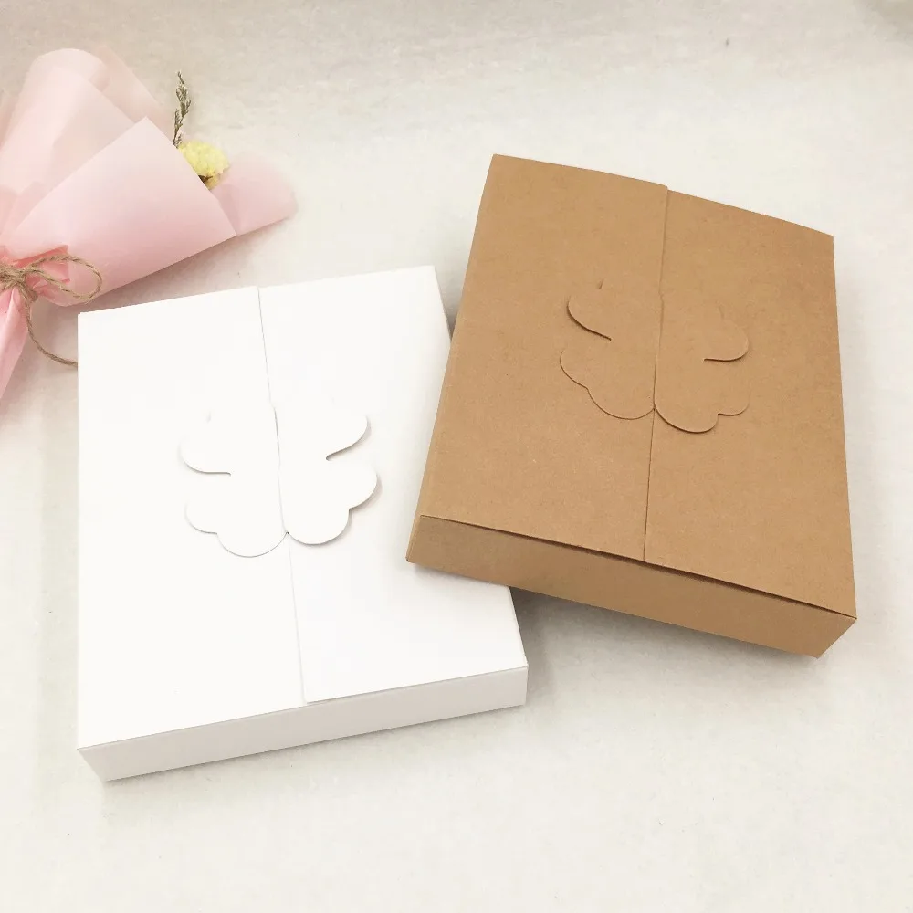 24 шт 16x12 6x2 5 см крафт бумага Lucky Clover подарочные коробки DIY ручной работы Нож для