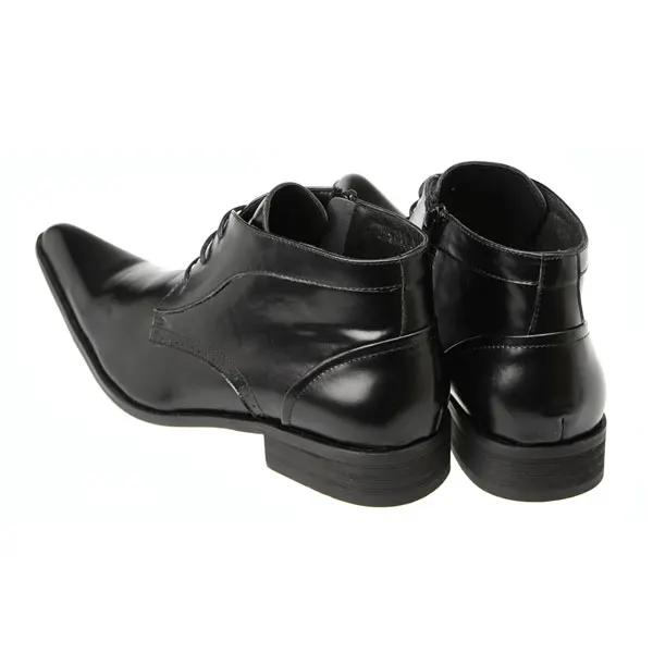 Ботинки мужские из натуральной кожи на шнуровке с острым носком|Ботинки| |