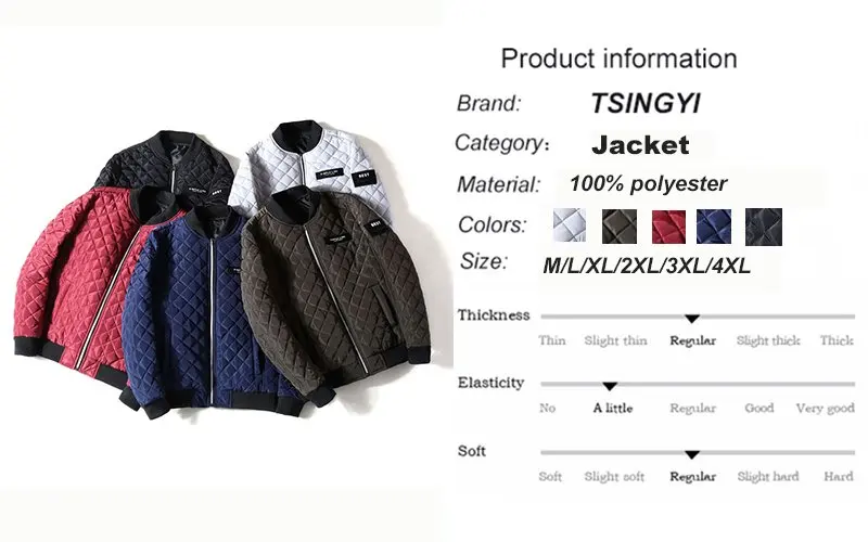 Tsingyi 4XL модная осенне-зимняя мужская куртка с ромбовидной решеткой, черная зеленая белая синяя красная парка Homme с длинным рукавом, мужское зимнее пальто