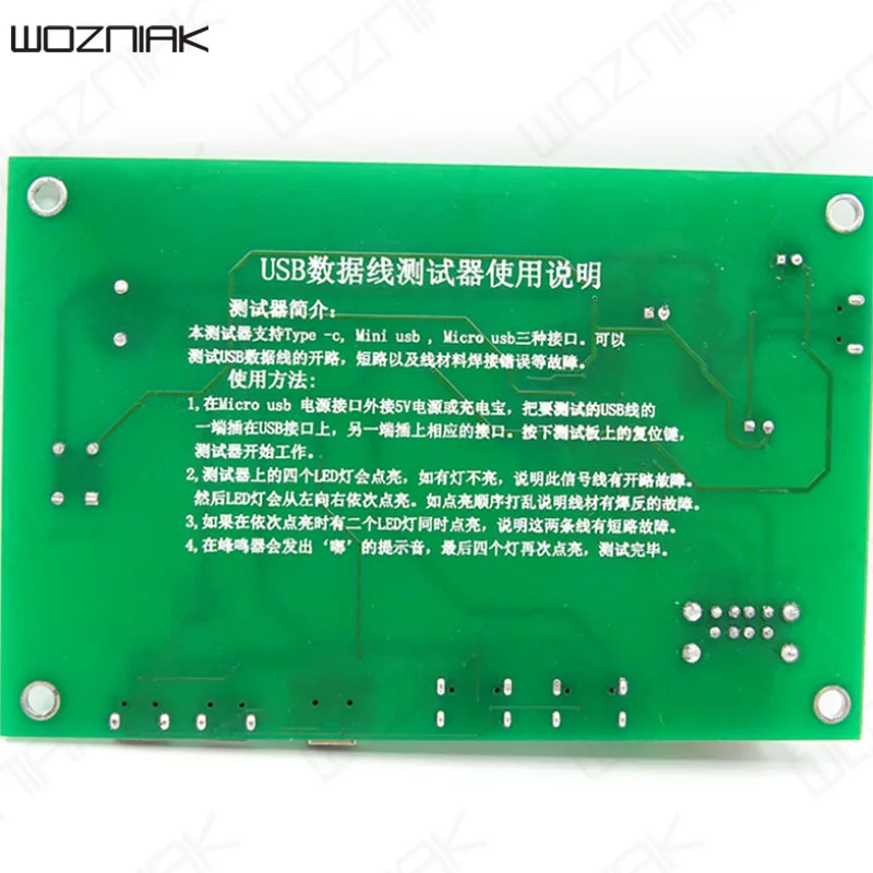 Возняк USB Дата-кабель 3 в 1 тестер доска usb-кабель типа c Мини Micro usbтелефонный LED
