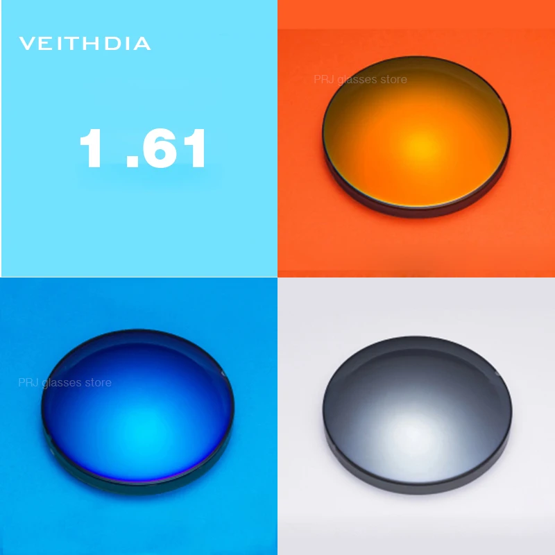 Цветные зеркальные линзы VEITHDIA монофокальные для близорукости 4.00-6.00 град индекс