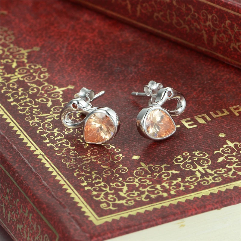 Подлинная Стерлингового Серебра 925 Серьги Стержня Для Женщин Старинные Моды Cryatsl