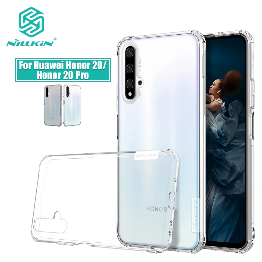 Чехол Nillkin Nature для Huawei Honor 20 прозрачный мягкий Силиконовый ТПУ защитный чехол Pro 6 26