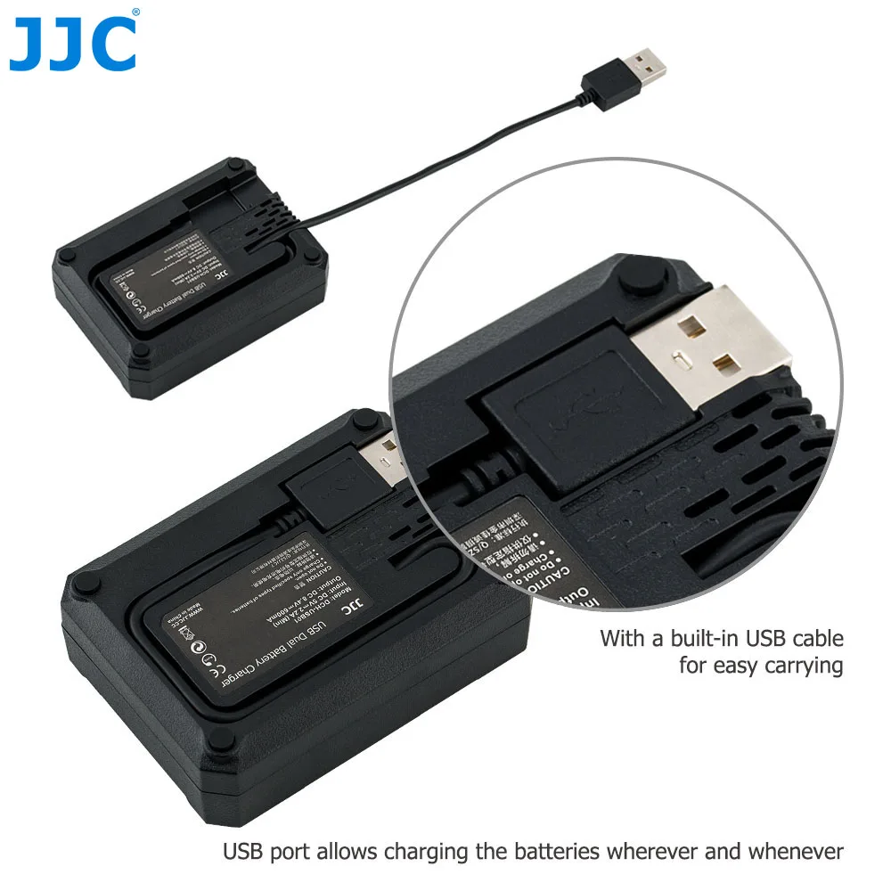 JJC USB двойное зарядное устройство для Canon LP-E17 LPE17 на камеру EOS M5 M6 Mark II M6 M3 77D 800D 760D 750D заменяет LC-E17C LC-E17