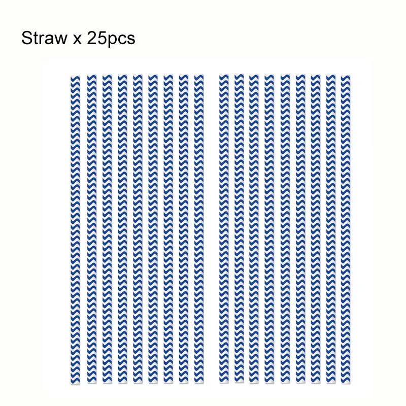 Blue-straw Ханука тематическая вечеринка, украшения комплекты с воздушным шаром одноразовая посуда Ханука вечерние поставки - Цвет: Blue-straw