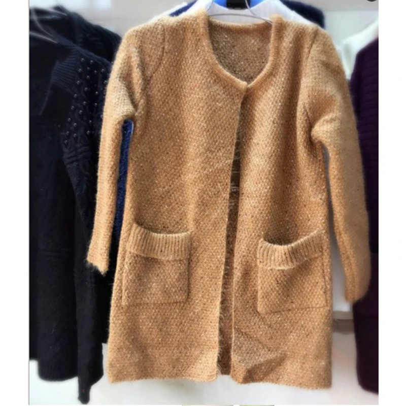 Женская куртка в европейском и американском стиле новинка зимы круглый вырез