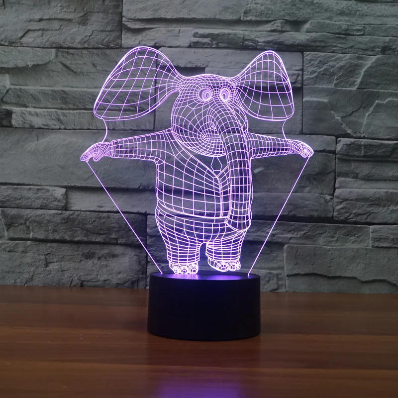 Ночник в виде слона 3D 1 шт.|lighting bedside lamps|3d lampatmosphere lamp |