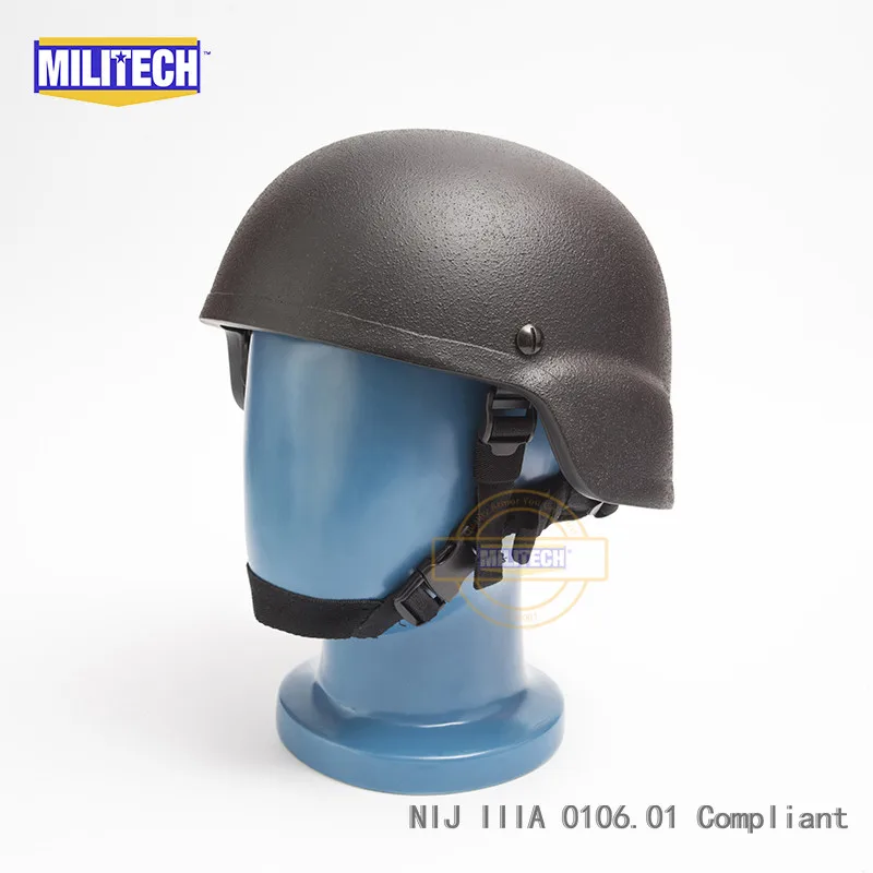 MILITECH Black NIJ IIIA 3A MICH пуленепробиваемый шлем для пехоты арамидный баллистический шлем пуленепробиваемый Mitch 2000 с тестовым анализом