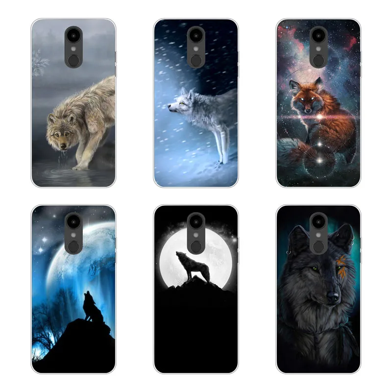 for LG Aristo 2 Case Silicon Wolf beast Painting Soft TPU Back Cover Protect Phone cases shell |