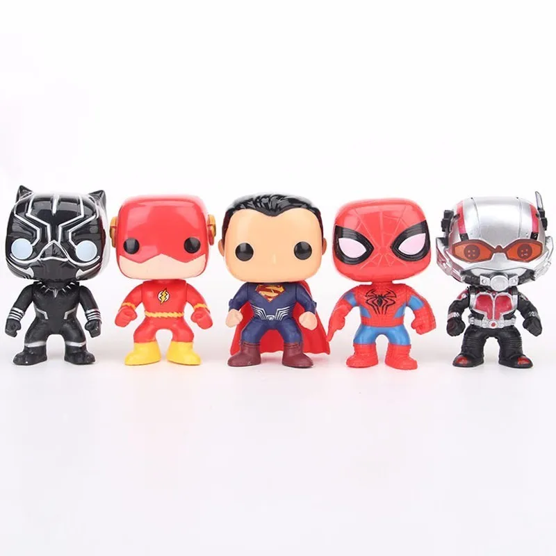 10 шт./компл. Marvel Мститель Супер Удивительный Человек паук Бэтмен Халк Набор