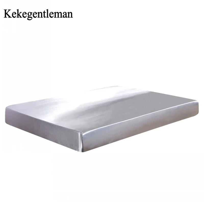 Простыня из атласа и искусственного шелка однотонная простыня для матраса