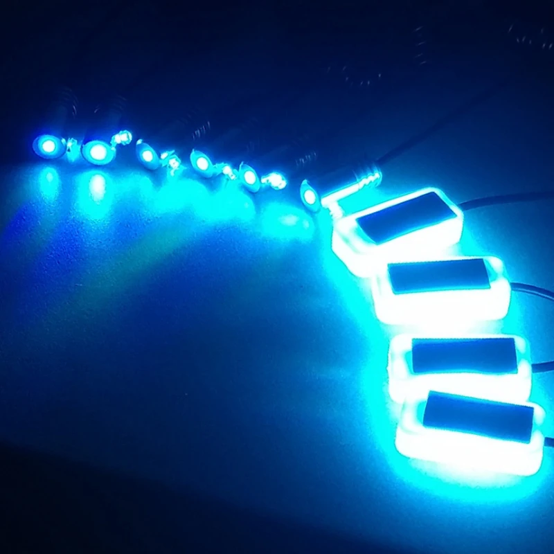 universal 10 in 1 rgb led 8m car interior ambient decor fiber optical strip light by app control car decorative atmosphere lamps free global shipping